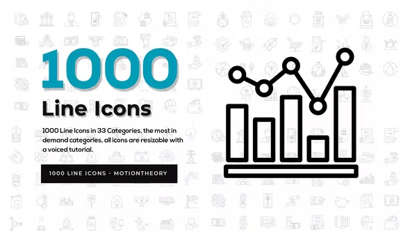 Videohive - 1000+ Line Icons Pack 35290895