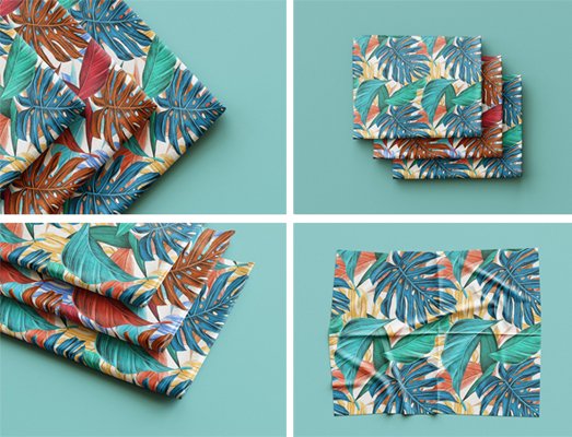 Folded Fabric PSD Mockups Templates