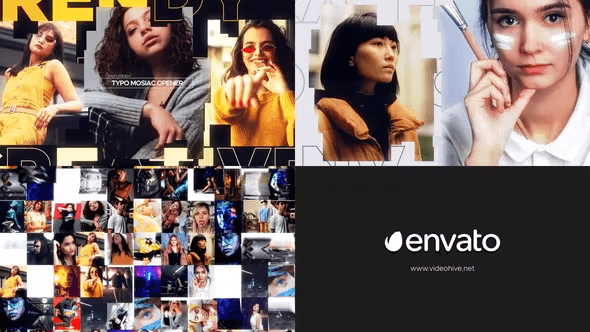 Videohive - Typo Mosaic Opener 44873294