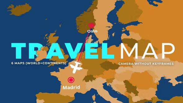 Videohive - 3D Travel Map 45635158