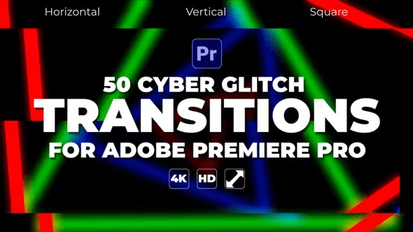 Videohive - Cyber Glitch Transitions For Premiere Pro 44962978