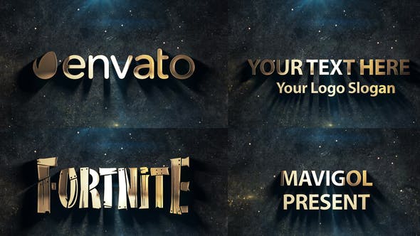 Videohive - Golden Cinematic logo Animation - 45826332