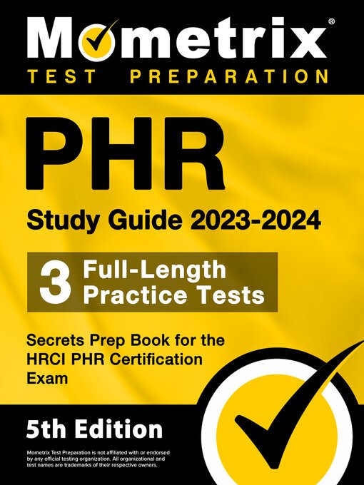 Phr Study Guide 20232024 3 FullLength Practice Tests, Secrets Prep