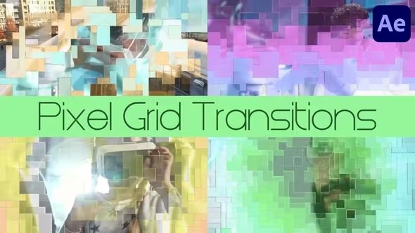 Videohive - Pixel Grid Transitions for After Effects 45704848