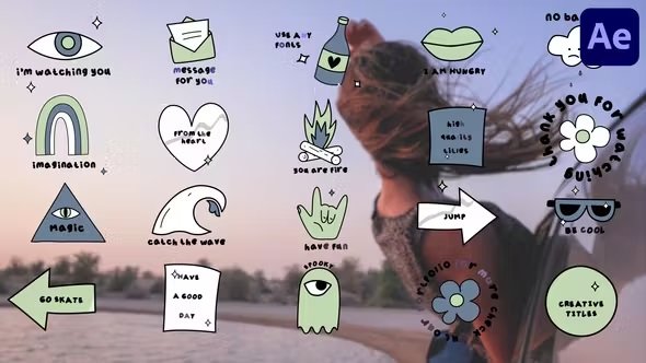 Videohive - Animated Sticker Titles for After Effects 45674547