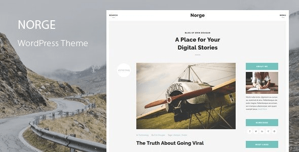 ThemeForest - Norge v1.9 - Blog WordPress Theme - 10963233