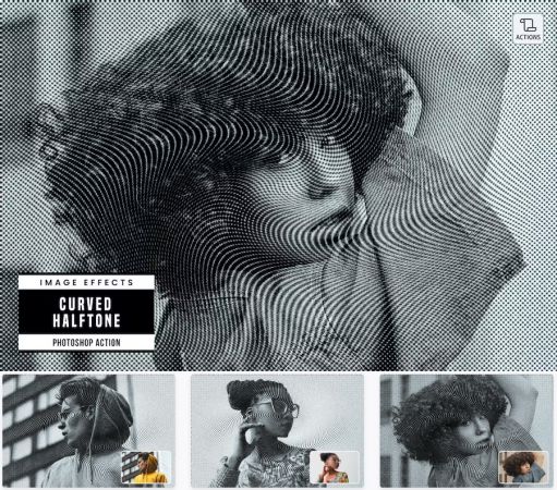 Curved Halftone Effect