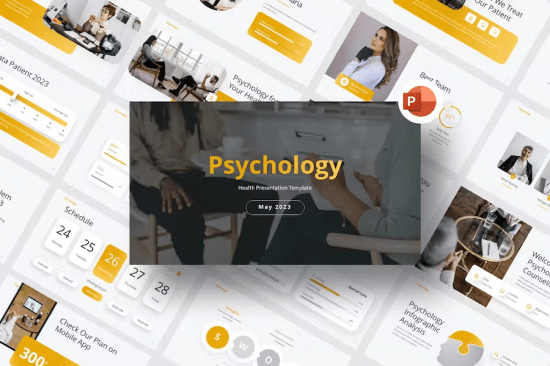 Psychology Health PowerPoint Template 6YD94WS