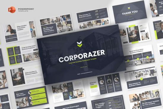 Corporate Business Powerpoint Template BUT7WRA