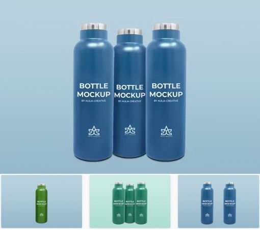 Bottle Mockup Logo and Brand