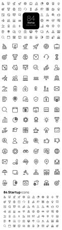 84 Startup Line Icons