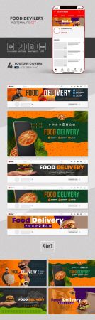 Food Devilery - Youtube Banners PSD Templates