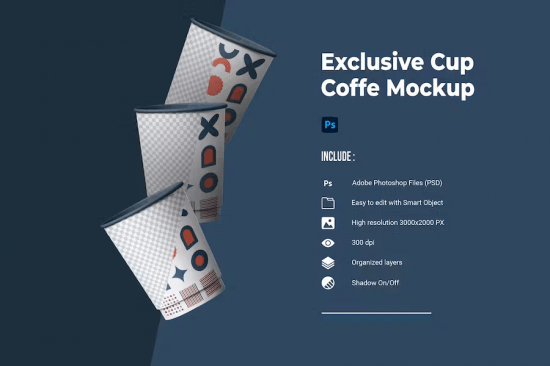 Exclusive Cup Coffe Mockup