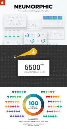 Neumorphic Animated PowerPoint Template Designs