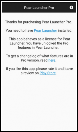 Pear Launcher Pro Key v3.0