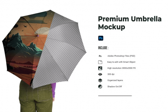 Premium Umbrella Mockup