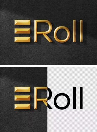 Golden Logo Mockup