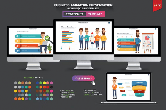 Business Animation Powerpoint Templates