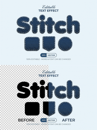 Stitch Text Effect Style