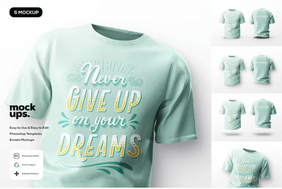 Oversize T-Shirt Mockup 9P589FK