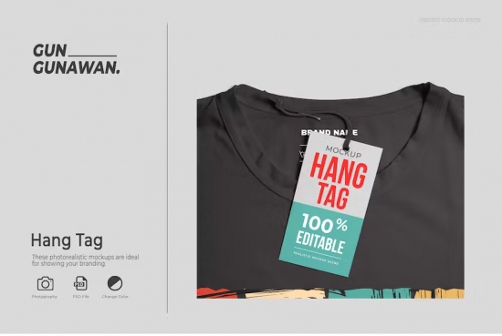 T-Shirt Hang Tag Mockup