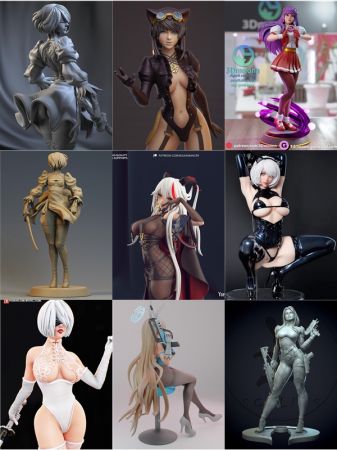 Girls, Girls and Only Girls 3D-Print Models Collection