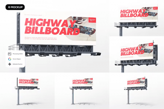 Highway Billboard Mockup