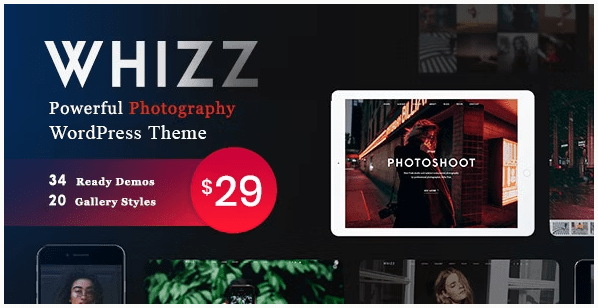 Themeforest - Whizz v2.4.0 - Photography WordPress for Photography NULLED