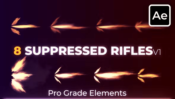 Videohive - Suppressed Rifles | Silencer Gun Shots 1 45610866