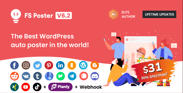 CodeCanyon - FS Poster v6.4.0 - WordPress Social Auto Poster &amp; Scheduler - 22192139 - NULLED