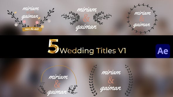 Videohive - Wedding Titles Leaf labels Pack 01 - 46199746