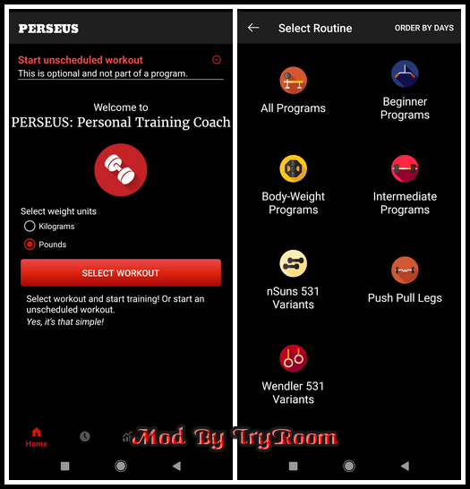 PERSEUS: Workout Gym Log v7.11
