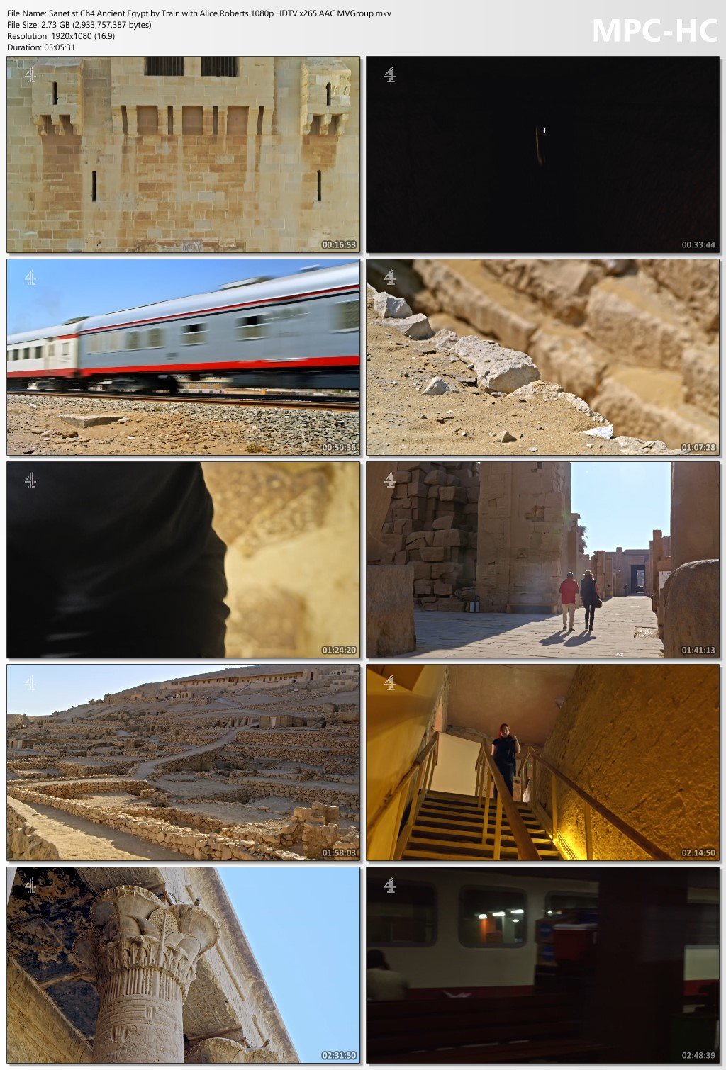 Channel 4 - Ancient Egypt by Train with Alice Roberts (2023) 1080p HDTV ...