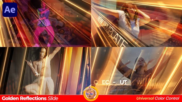 Videohive - Golden Reflections Slide - 46005349