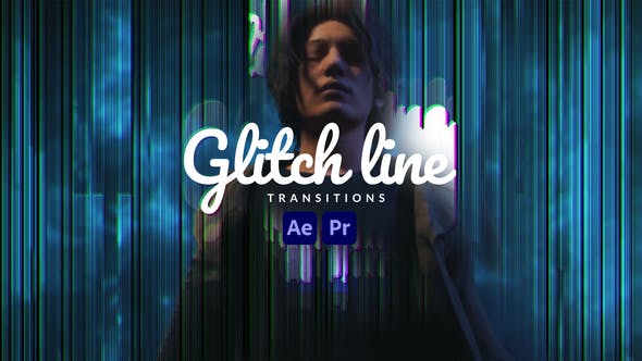 Videohive - Glitch Line Transitions - 46175866