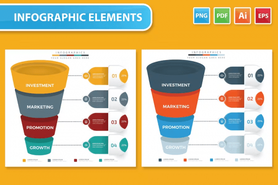 Funnel Infographic Elements