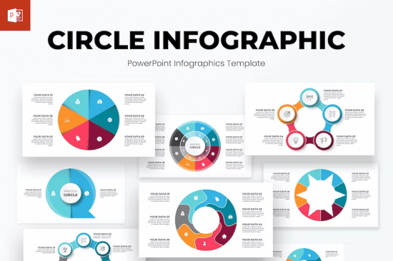 Circle Infographics PowerPoint Template Diagrams