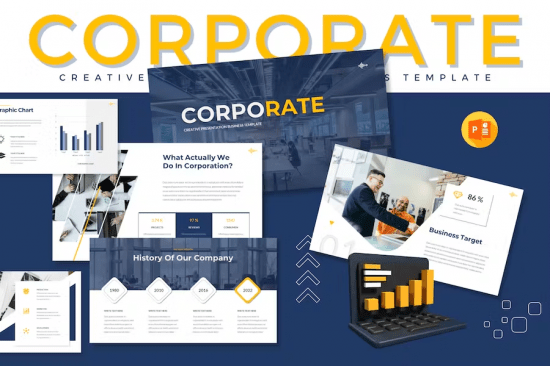 Corporate Powerpoint Template DKDD65Z
