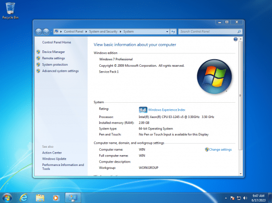 Windows 7 Professional SP1 Multilingual Preactivated June 2023