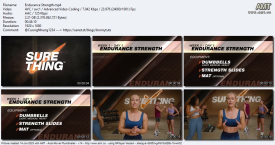 BeachBody - Sure Thing - Week 1 : Endurance