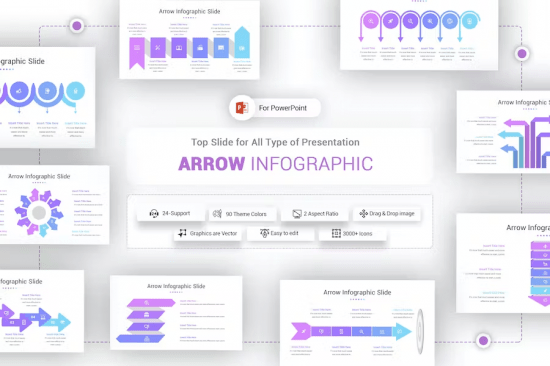 Arrow Infographic PowerPoint Template AQUV35L
