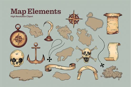 Vintage Map Creator Kit - 84WBEFB
