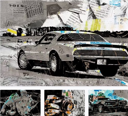 Paper Collage Art Effect - C9ZQFT6