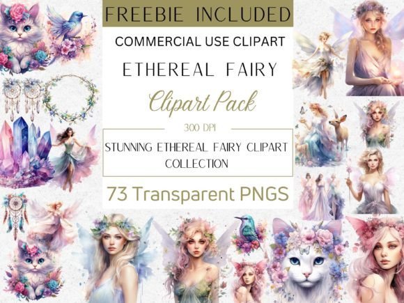 73x Ethereal Fairy Clipart Bundle PNG