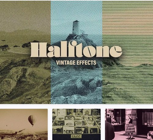 Halftone Vintage Effects - 26700943