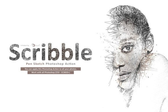 Scribble Pen Sketch - PS Action - 26692672