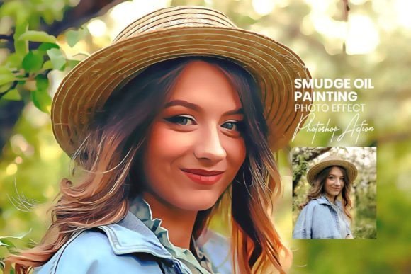 Smudge Oil Painting Photoshop Action - 17653790