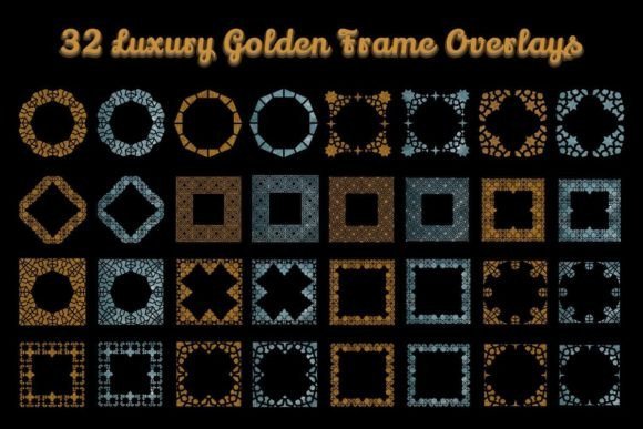 32 Luxury Golden Frame Pack - 27124347