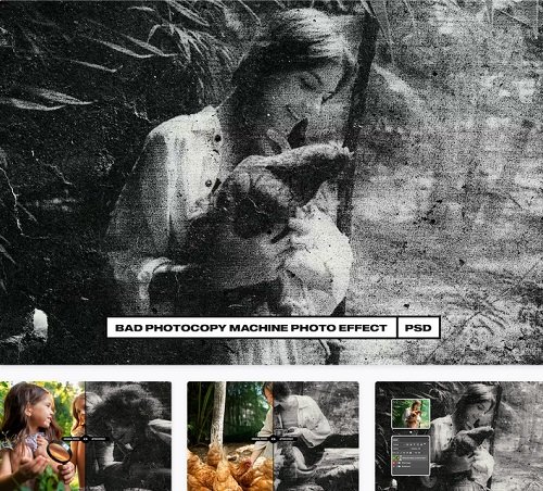 Bad Photocopy Machine Photo Effect - 5PWEP5B