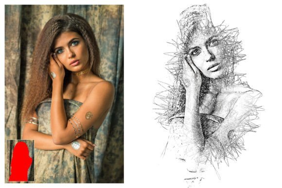 Scribble Pen Sketch - PS Action - 26692672